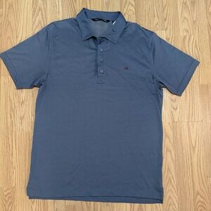 Travis Mathew Shirt Mens Large Gray Polo Golf Short Sleeve Performance Casual